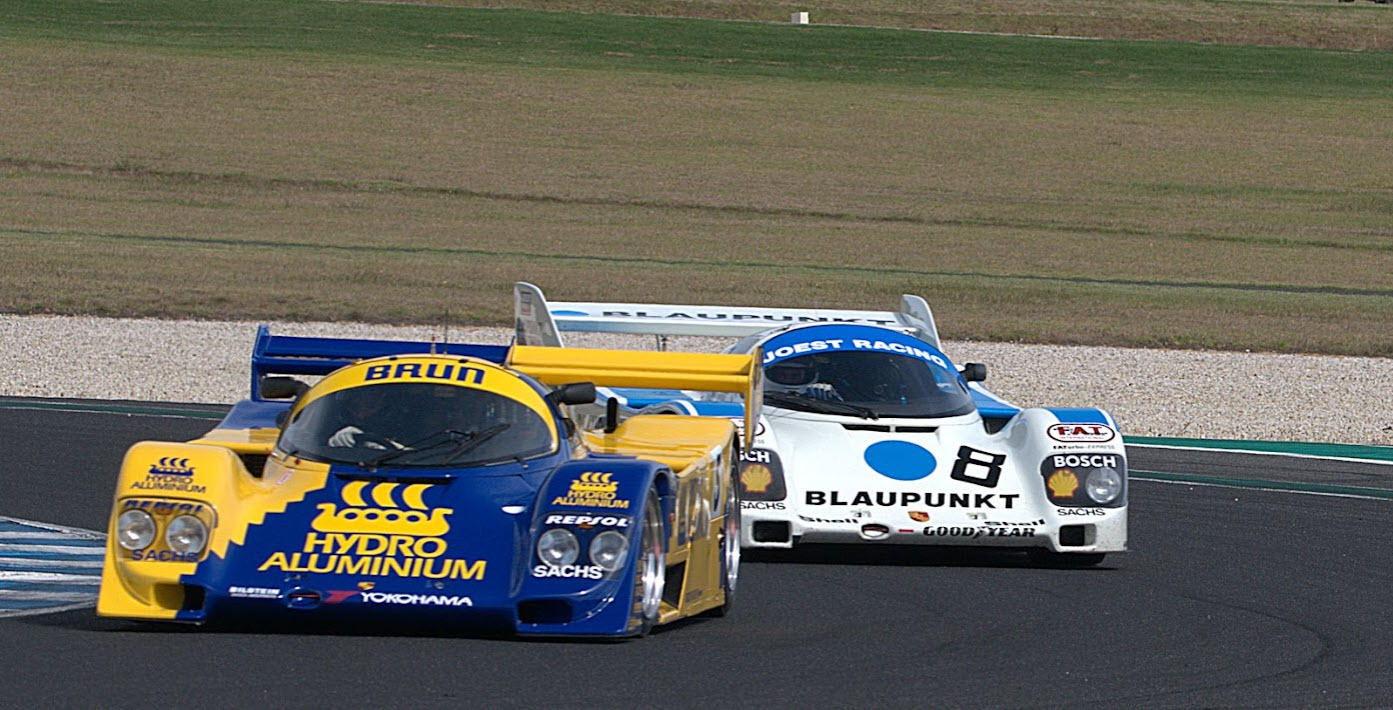 Group C Porsches racing at the Phillip Island Classic
