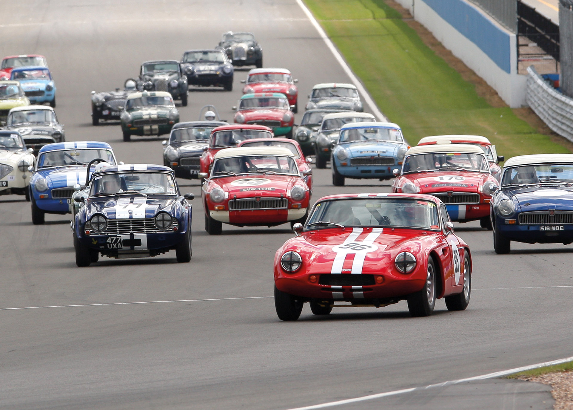 The Equipe GTS Classic Racing series at Donington Park circuit