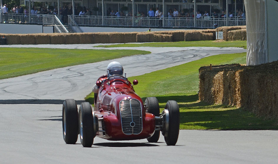 Vintage Grand Prix Maserati racing car at the Goodwood Festival of Speed