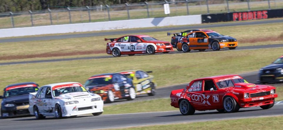 Classic touring car action at the Historic Queensland event