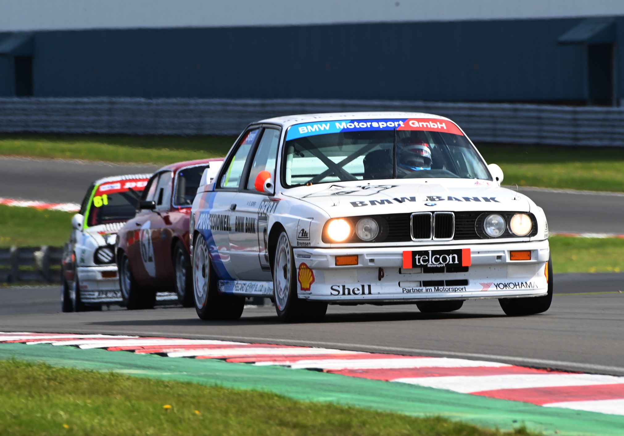 Classic touring car action at the Donington Historic Festival